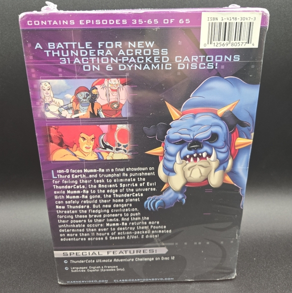 NEW OLD STOCK SEALED THUNDER CATS SEASON TWO VOLUME TWO DVD SET - Picture 2 of 6